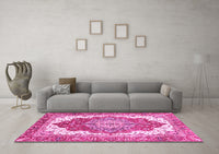 Machine Washable Persian Pink Traditional Rug, wshabs3263pnk