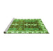 Sideview of Machine Washable Abstract Green Modern Area Rugs, wshabs3264grn