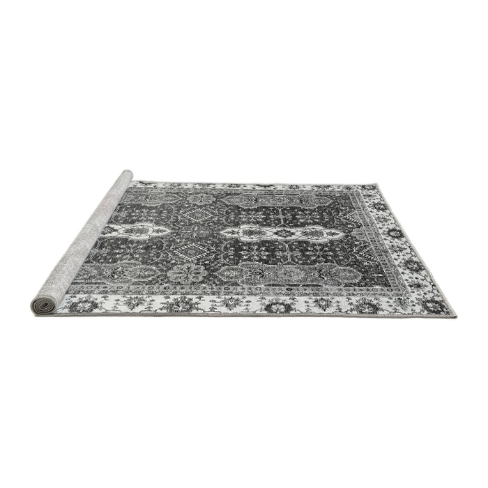 Sideview of Machine Washable Abstract Gray Modern Rug, wshabs3264gry
