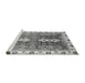 Sideview of Machine Washable Abstract Gray Modern Rug, wshabs3264gry