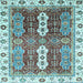 Square Abstract Light Blue Modern Rug, abs3264lblu