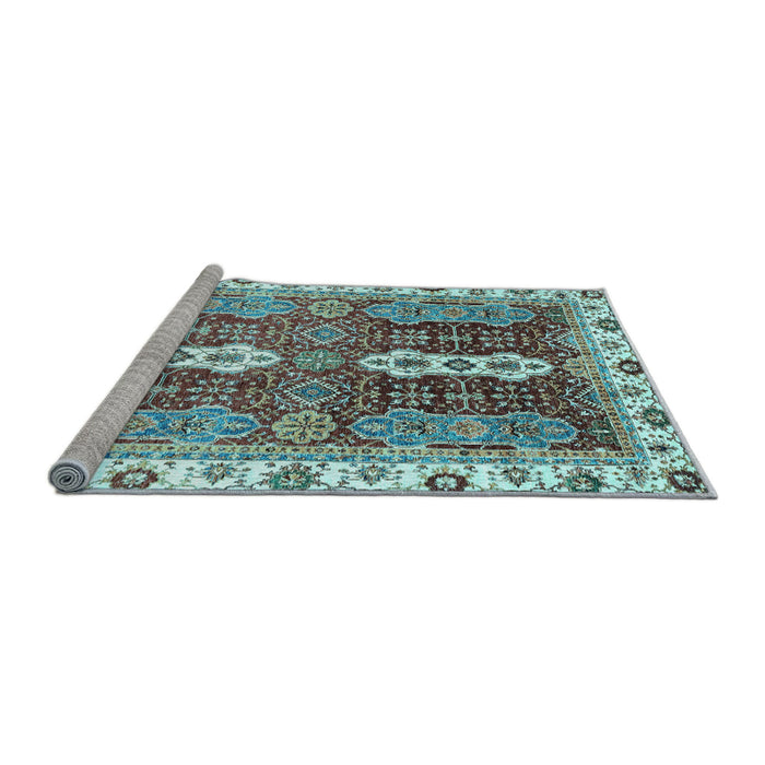 Sideview of Machine Washable Abstract Light Blue Modern Rug, wshabs3264lblu