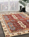 Abstract Fire Brick Red Modern Rug in Family Room, abs3264