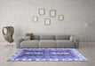 Machine Washable Abstract Blue Modern Rug in a Living Room, wshabs3264blu