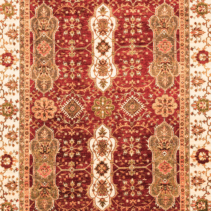 Machine Washable Abstract Orange Modern Area Rugs, wshabs3264org