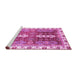 Sideview of Machine Washable Abstract Pink Modern Rug, wshabs3264pnk