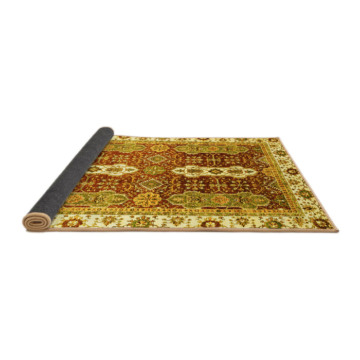 Sideview of Abstract Yellow Modern Rug, abs3264yw