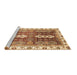 Sideview of Machine Washable Abstract Brown Modern Rug, wshabs3264brn