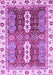 Machine Washable Abstract Purple Modern Area Rugs, wshabs3264pur