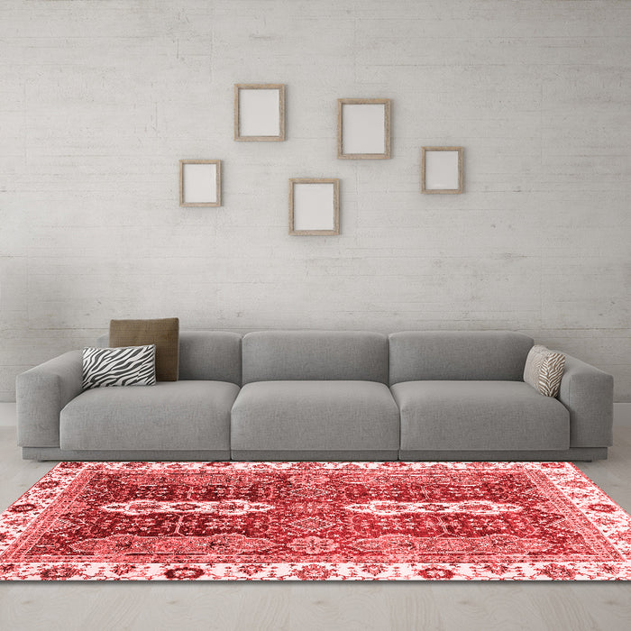 Modern Red Washable Rugs