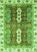 Machine Washable Abstract Green Modern Area Rugs, wshabs3264grn