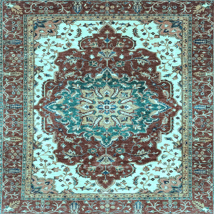 Square Persian Light Blue Traditional Rug, abs3265lblu