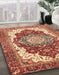 Machine Washable Abstract Red Rug in a Family Room, wshabs3265