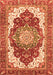 Machine Washable Persian Orange Traditional Area Rugs, wshabs3265org