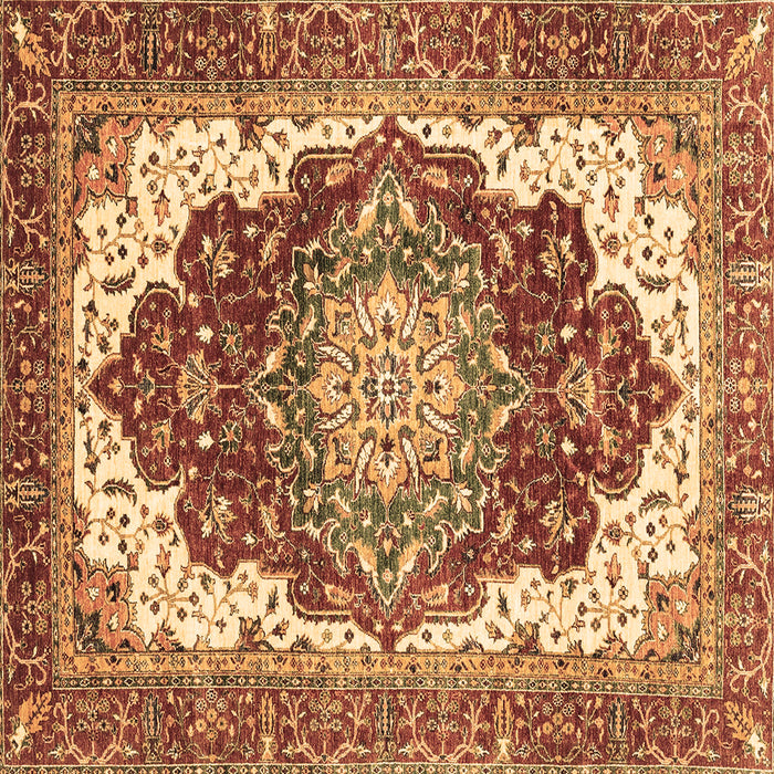 Square Machine Washable Persian Brown Traditional Rug, wshabs3265brn