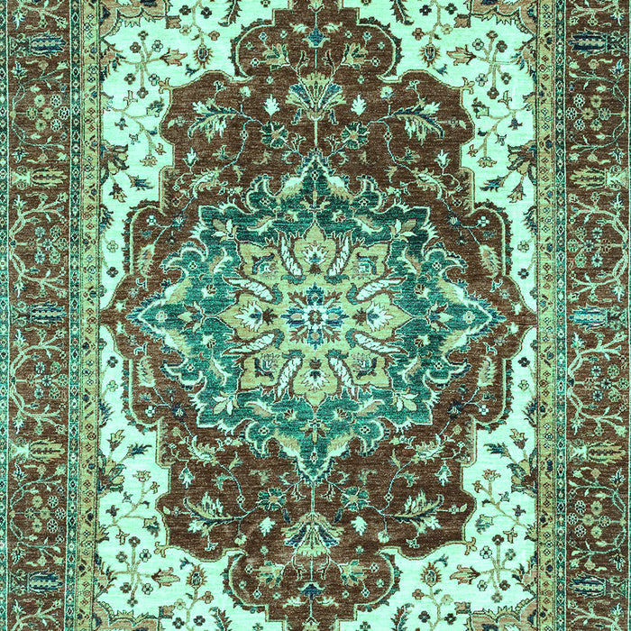 Machine Washable Persian Turquoise Traditional Area Rugs, wshabs3265turq