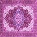 Square Persian Purple Traditional Rug, abs3265pur