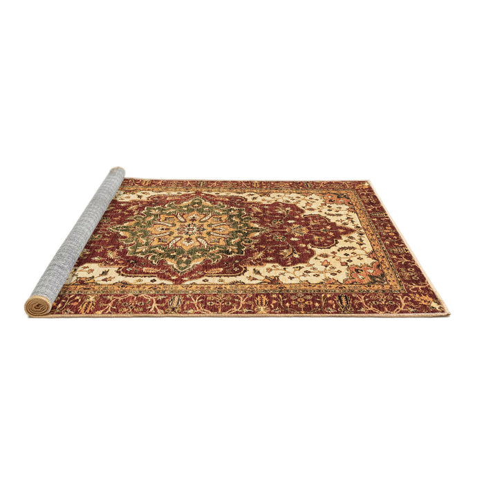 Sideview of Machine Washable Persian Brown Traditional Rug, wshabs3265brn