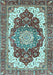 Machine Washable Persian Light Blue Traditional Rug, wshabs3265lblu