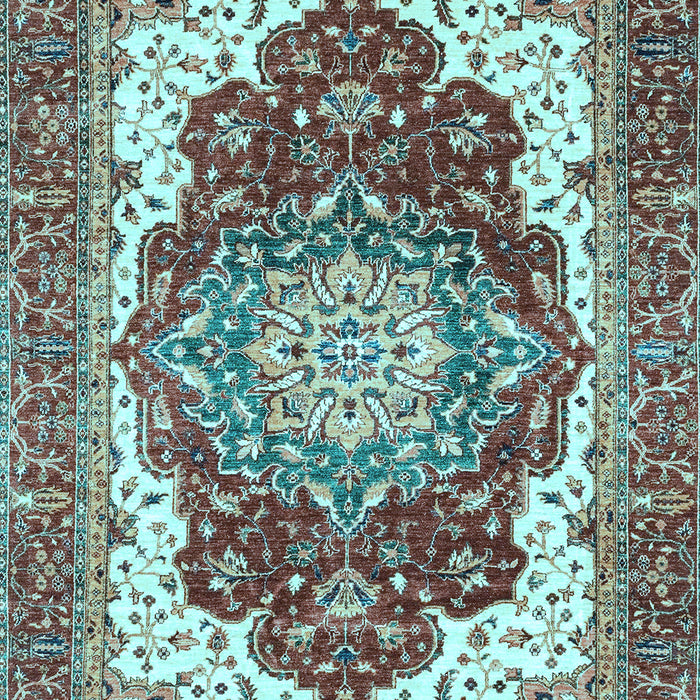 Machine Washable Persian Light Blue Traditional Rug, wshabs3265lblu