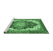 Sideview of Machine Washable Persian Emerald Green Traditional Area Rugs, wshabs3265emgrn