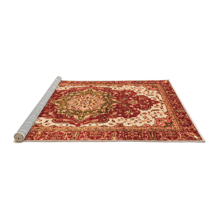Sideview of Machine Washable Persian Orange Traditional Area Rugs, wshabs3265org