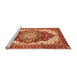 Sideview of Machine Washable Persian Orange Traditional Area Rugs, wshabs3265org