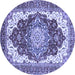 Round Persian Blue Traditional Rug, abs3265blu