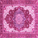 Square Persian Pink Traditional Rug, abs3265pnk