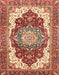 Machine Washable Abstract Red Rug, wshabs3265