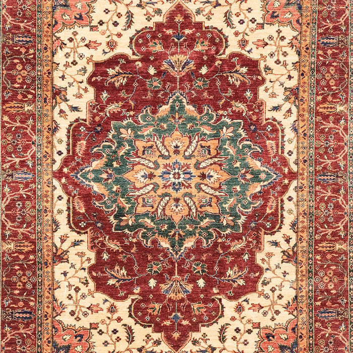 Machine Washable Abstract Red Rug, wshabs3265