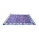 Sideview of Machine Washable Oriental Blue Traditional Rug, wshabs3266blu