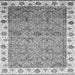 Square Machine Washable Oriental Gray Traditional Rug, wshabs3266gry