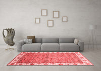 Machine Washable Oriental Red Traditional Rug, wshabs3266red