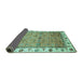 Sideview of Oriental Turquoise Traditional Rug, abs3266turq