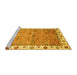 Sideview of Machine Washable Oriental Yellow Traditional Rug, wshabs3266yw