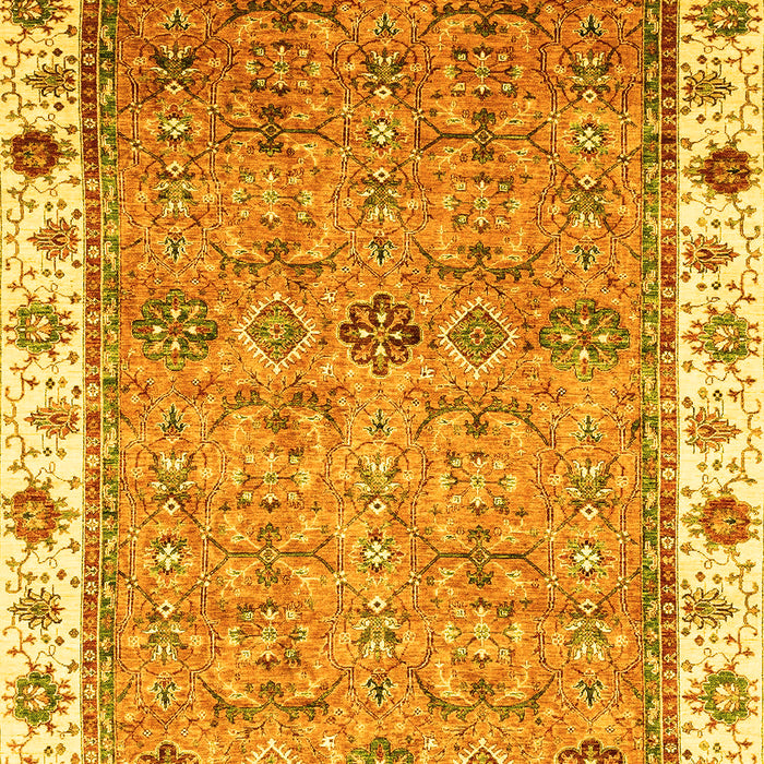 Oriental Yellow Traditional Rug, abs3266yw