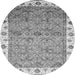 Round Oriental Gray Traditional Rug, abs3266gry