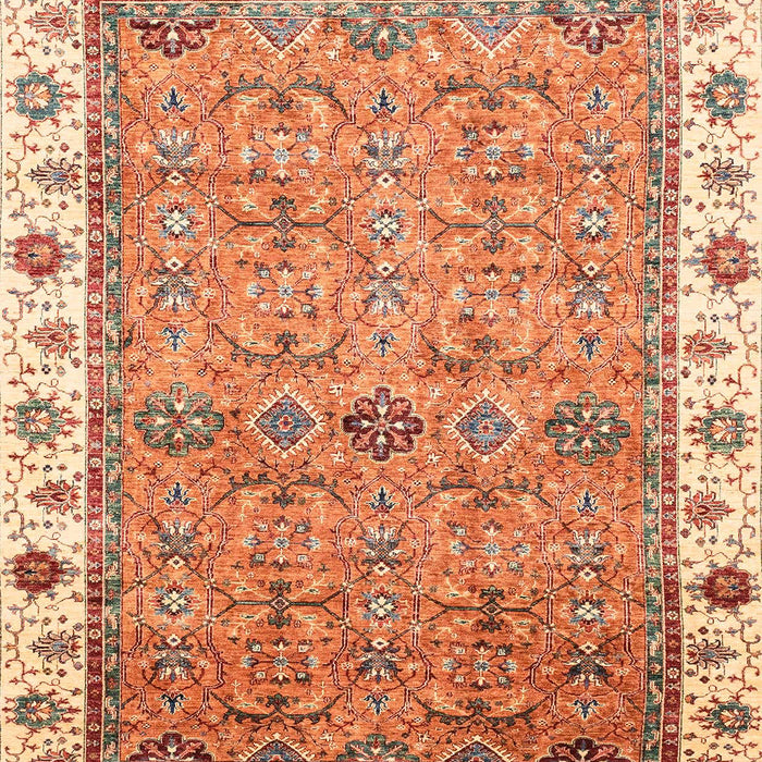 Machine Washable Abstract Red Rug, wshabs3266