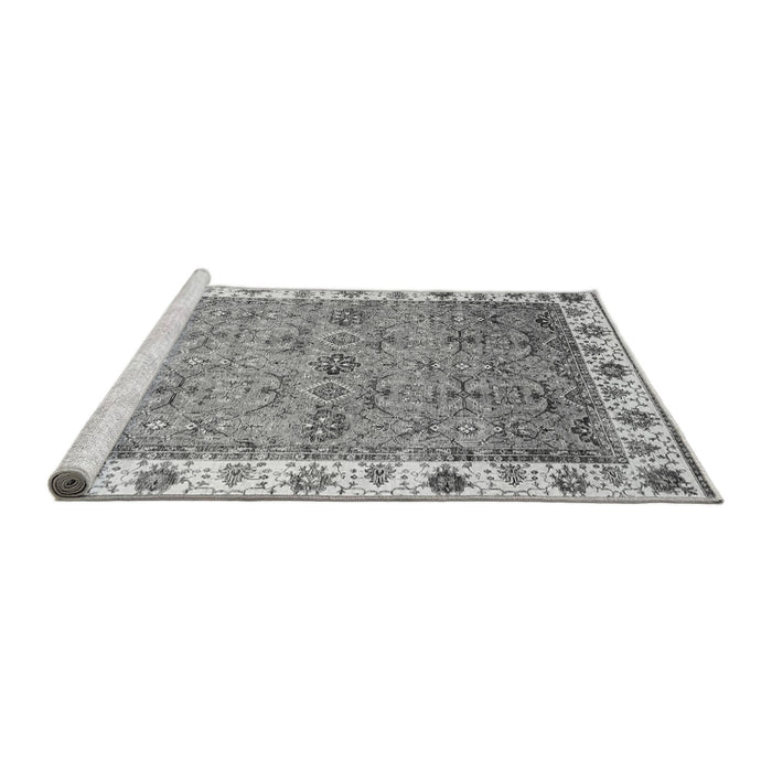 Sideview of Machine Washable Oriental Gray Traditional Rug, wshabs3266gry