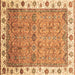 Square Oriental Brown Traditional Rug, abs3266brn