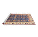 Sideview of Machine Washable Abstract Rosy-Finch Purple Rug, wshabs3267