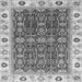 Square Oriental Gray Traditional Rug, abs3267gry