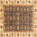 Square Machine Washable Oriental Brown Traditional Rug, wshabs3267brn