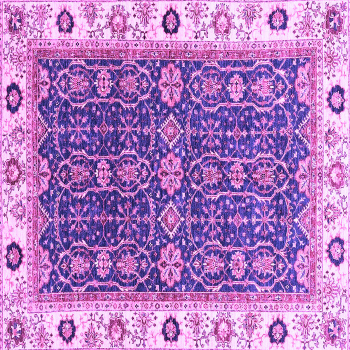 Square Oriental Purple Traditional Rug, abs3267pur