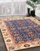 Abstract Rosy Purple Oriental Rug in Family Room, abs3267