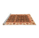Sideview of Machine Washable Oriental Orange Traditional Area Rugs, wshabs3267org