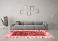 Machine Washable Oriental Red Traditional Rug, wshabs3267red