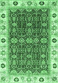 Oriental Emerald Green Traditional Rug, abs3267emgrn