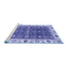 Sideview of Machine Washable Oriental Blue Traditional Rug, wshabs3267blu